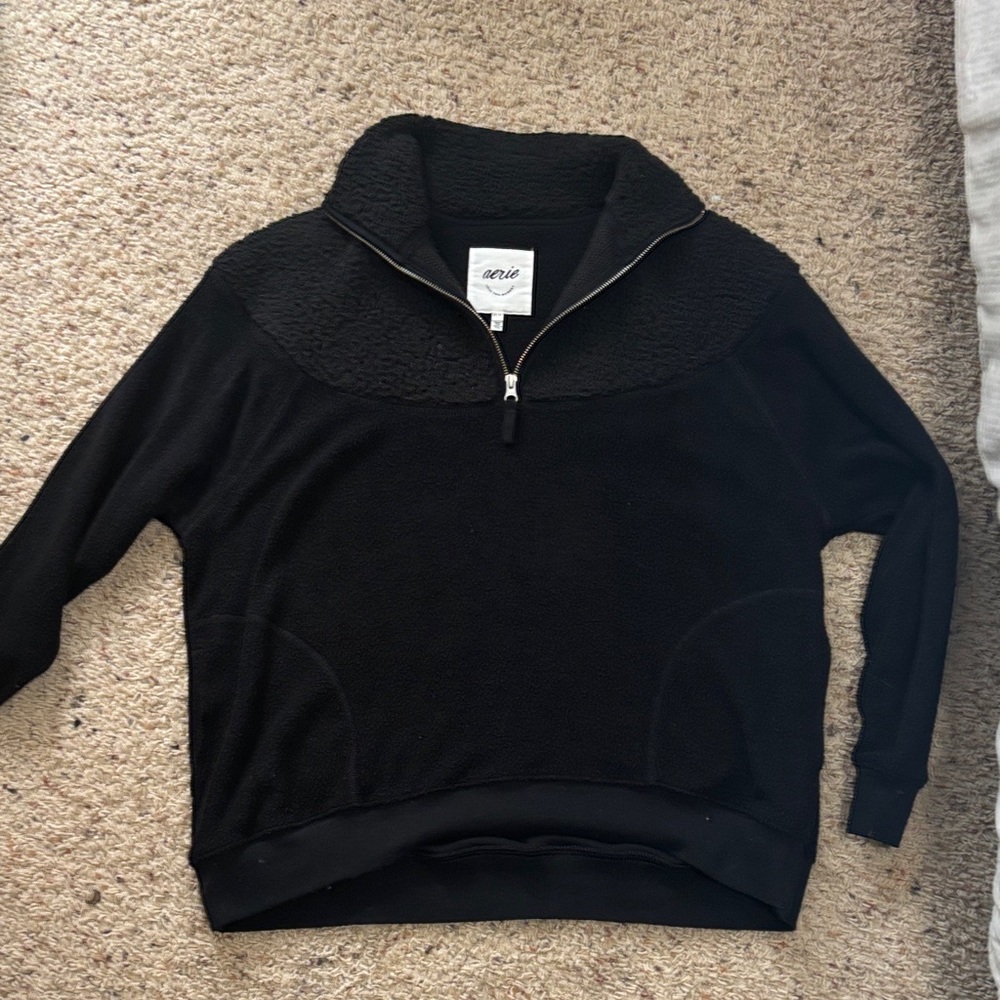 Aerie Black Cowl Neck Sweater